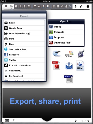 Office Note - Word processor with handwriting & Editor for Google Docs lite screenshot 4