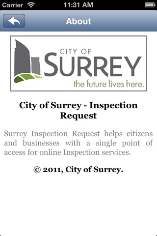 Surrey Inspection Request screenshot 2