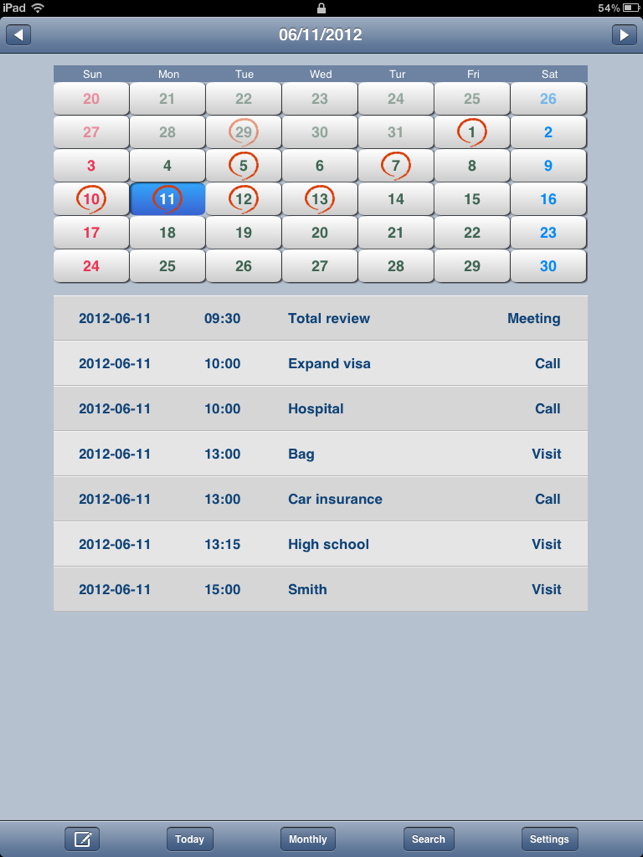 Ace Schedule 