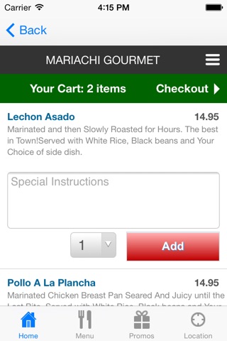 Mariachi Gourmet Restaurant screenshot 4
