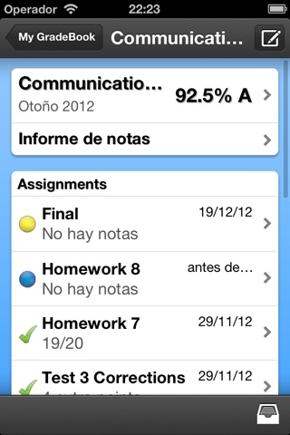My Grades & Homework screenshot 2