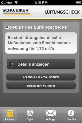 Lüftungscheck screenshot 3