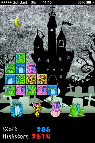 Nyan Zombie Dog <3 Free Harajyuku Kawaii Samegame Puzzle screenshot 3