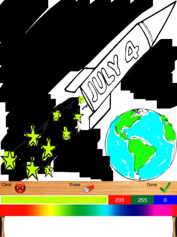 Kid's Fingerpainting - 4th of July HD screenshot 2