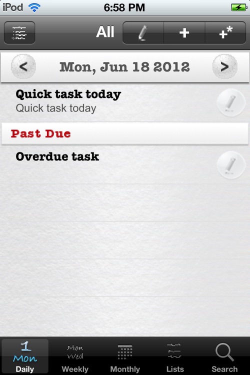 Daily Tasks (To Dos)