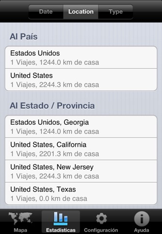 TravelStatsLite screenshot 2