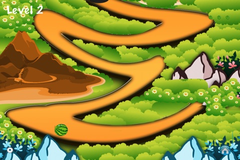 Rolling Watermelon Maze Control - Fruit Mountain Tilt Slide Physics Game screenshot 3