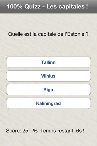 Les Capitales - 100% Quizz screenshot 3