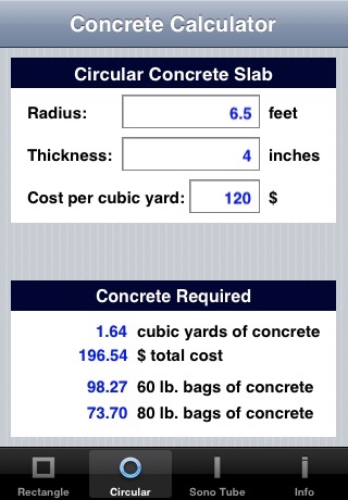 Concrete Calculator