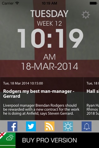 England 2014 Clock screenshot 3