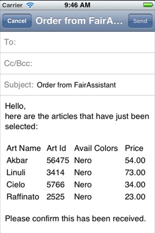 Fair Assistant - The app to take client orders during fairs and exhibits screenshot 4