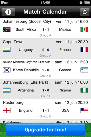 2010 Match Calendar (Football) screenshot 2