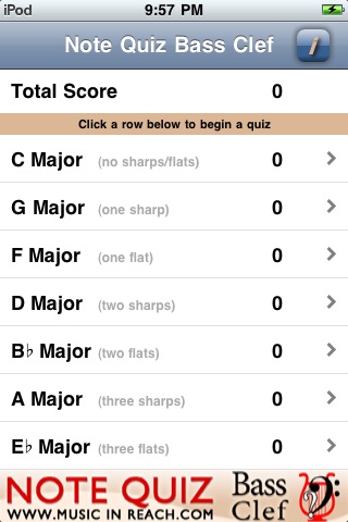 Note Quiz Bass Clef screenshot 2