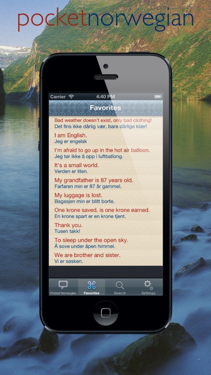 Pocket Norsk | handy Norwegian phrasebook with speech screenshot-3