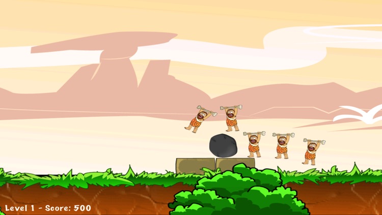 A Caveman Knock Down Free - Addictive Physics Fun Arcade War Battle Games screenshot-4