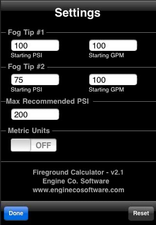 Fireground Calculator