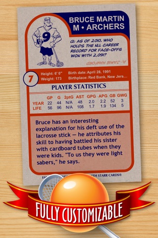 Lacrosse Card Maker - Make Your Own Custom Lacrosse Cards with Starr Cards screenshot 2