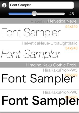 Font Sampler screenshot 2