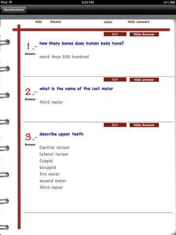 Questionnaires screenshot 3