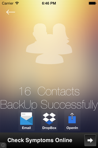 Fast Contact Backup Free screenshot 3