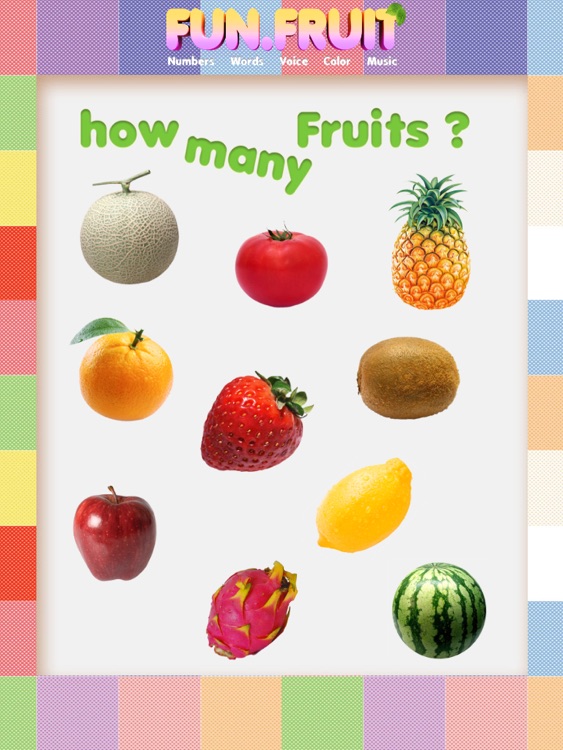 fruit 123 (HD) Lite - learning numbers and flash card for kids