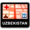 Uzbekistan fast detailed offline map offered to you by Travel Monster professionals