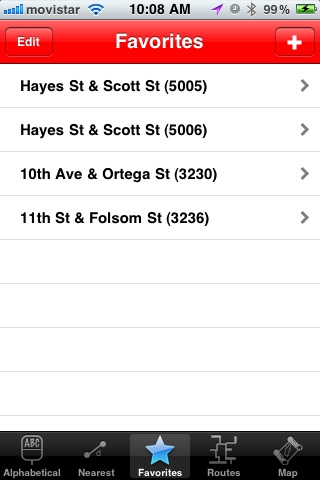 SF MUNI Tracker screenshot 2