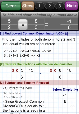Fractions  Add & Subtract screenshot 4
