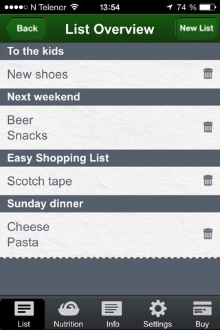 The Easy Shopping List screenshot 3