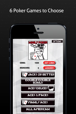 Manly Video Poker: Play 6 Jacks or Better Casino Card Games Like A Boss screenshot 2