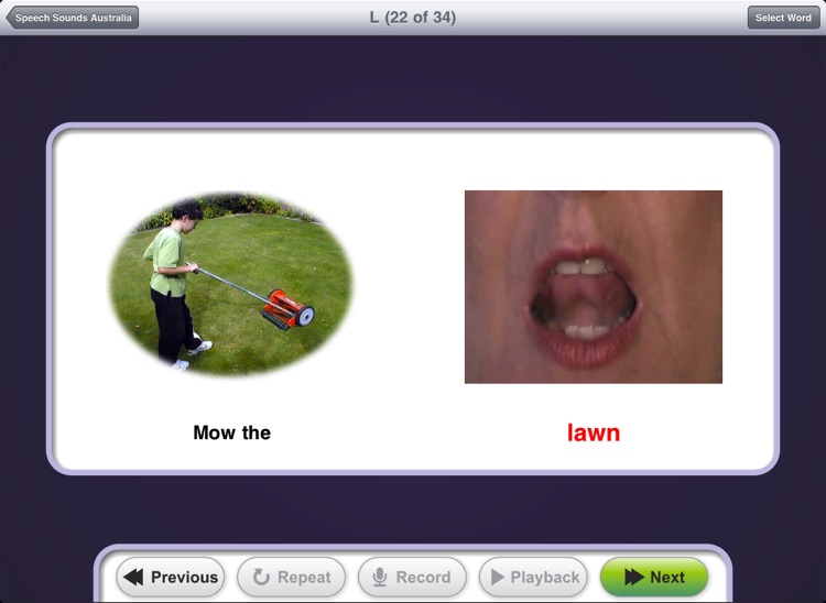 Speech Sounds on Cue for iPad (Australian English)