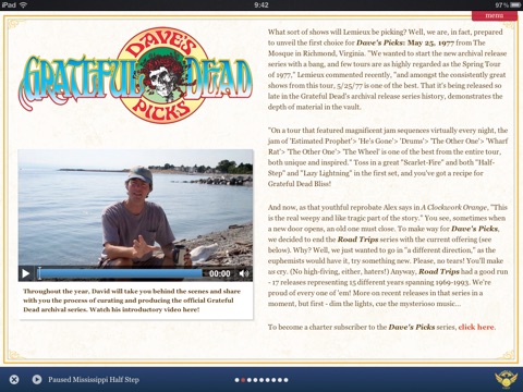 Grateful Dead Almanac HD screenshot 4