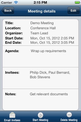 Meetings2Go screenshot 3