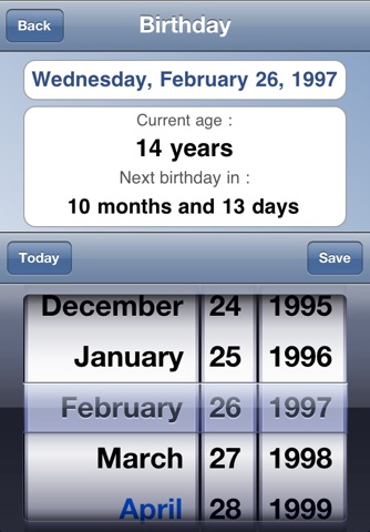 Contact Birthdays: how old are your contacts? screenshot 2