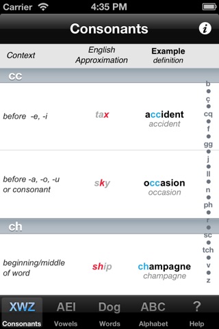 Decoder FRENCH (Quebec) Pronunciation Guide screenshot 2