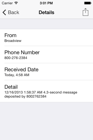 OfficeSuite Voicemail screenshot 3