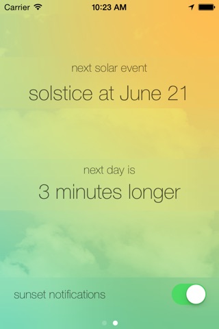 Sunlight Countdown - Sunrise & Sunset timer with notifications screenshot 2