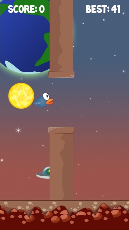 Duckie The Bird: The Flappy Survival: Mars Adventures. Aliens 2 revenge