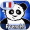 The lovable panda Little Pim teaches children 3 to 6 years old their first words and short sentences in French