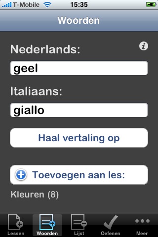 Woorden IT Free (Taalles Italiaans) screenshot 4