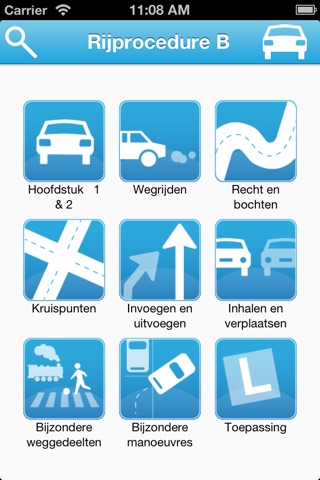 Rijprocedure B screenshot 2
