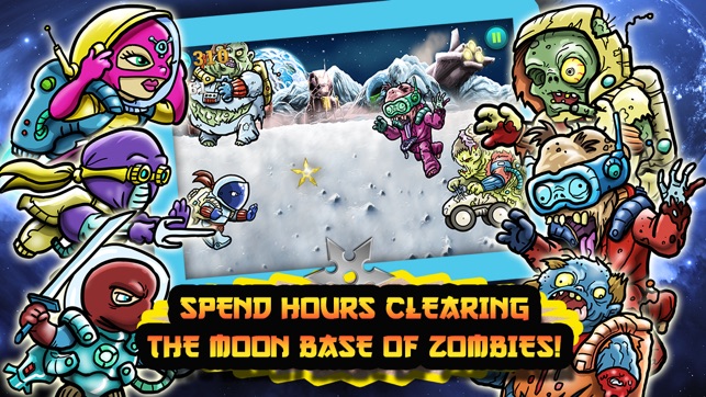 Ninjas Vs. Zombies in Space! - A Defense Running Game Free(圖5)-速報App