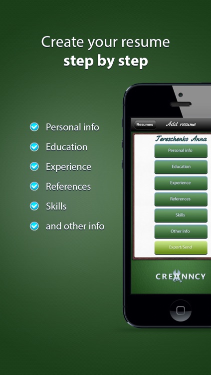 Pocket Mobile Resume for iPhone
