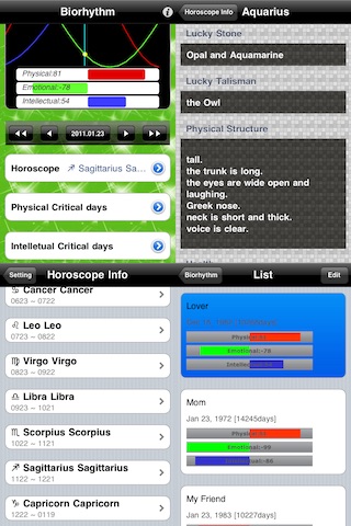 Biorhythm and Horoscope screenshot 2