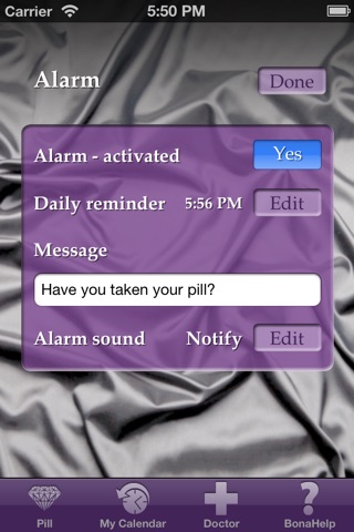 BonaPill Contraception Reminder screenshot 2