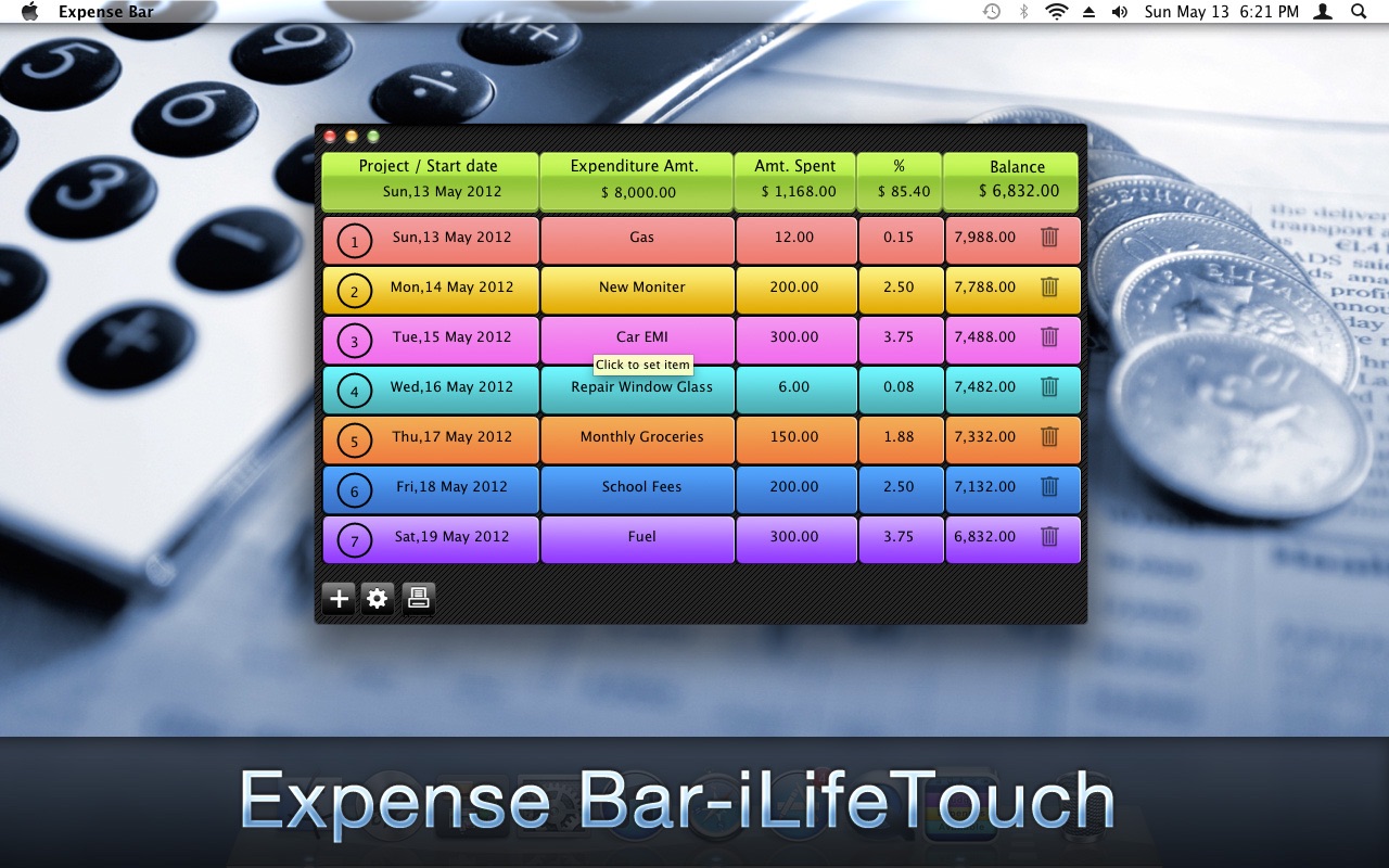 Expense Bar