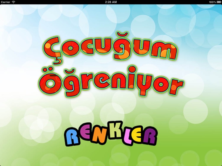 Çocuğum Öğreniyor RENKLER