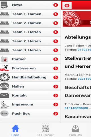 V!VA Fortuna!, die App über die Handballabteilung des S.C.Fortuna Köln - inkl. Damen 3.Liga DHB (Staffel West) und den weiteren Handball-Teams aus der Kölner Südstadt (Herren Verbandsliga HVM, usw.) screenshot 3