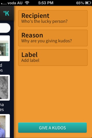 Screenshot of KudosPoints