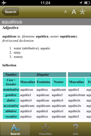 Latin Lexicon Dictionary screenshot 2